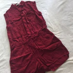 Freebird Burgundy Romper